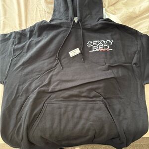 Black Hoodie with Graphic Text